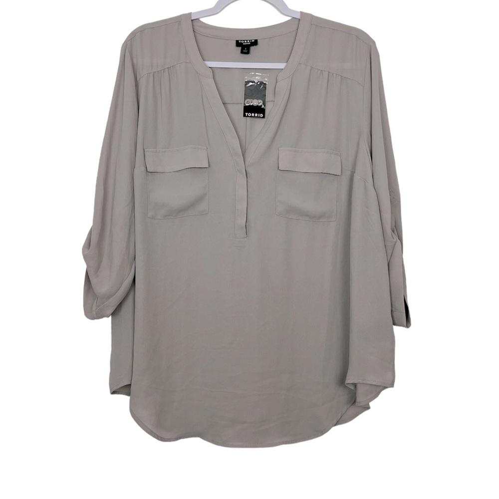 Torrid Gray Blouse